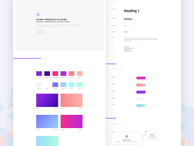 Web Design Presets Style Guide - Divi art color color palette design divi minimal minimalism style style guide styleguide ui ui ux uiux web design