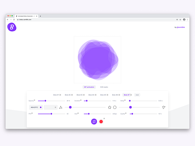 Download Animated Blobs Generator Create Cool Animated Gif Or Svg Shape By Max Romanyuta On Dribbble