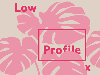 I'll be keeping things Low Profile for a while 70s plants club night design music pink split leaf philodendron