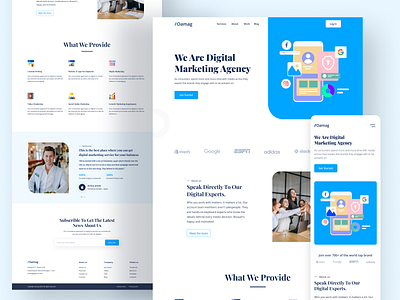 Digital Marketing Agency by Kamrul Hasan on Dribbble