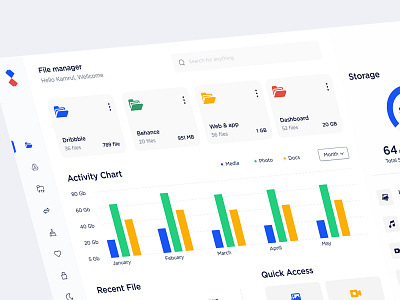 Cloud storage dashboard 🔥 2022 design trend cloud cloud app cloud database cloud storage dashboard database file file manager file managment folder google drive mobile app online file online storage storage ui design uiuxdesign upload webapp