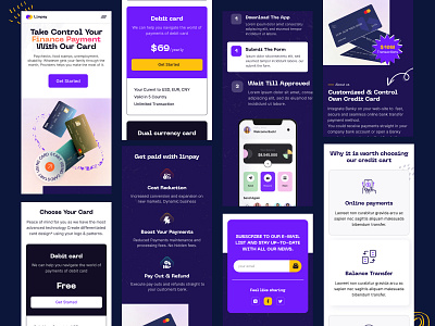 Linpay Bank Card- Responsive Design bank card banking brank card cards clean design fintech fintech landing page landing page minimal mobile ui mobile version responsive responsive design ui ux