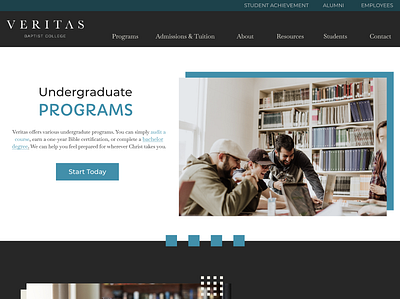 Veritas Baptist College Website Design graphic design ui ux web design