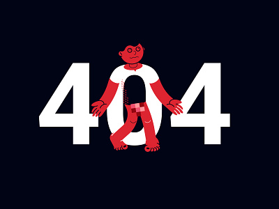 Nude 404 dude design icon illustration
