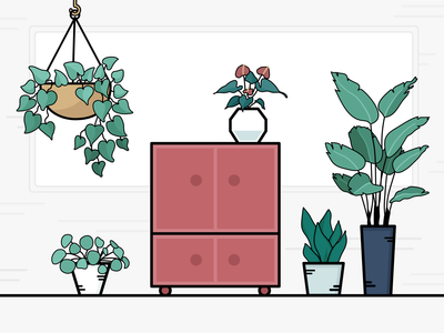 Virtual Plant Garden digital garden dribbble dribbbleweeklywarmup garden hanging basket hanging plant home illustrated plants illustration illustration art illustration design illustrations plant plant illustration planter plants pot virtual garden weekly challenge weeklywarmup