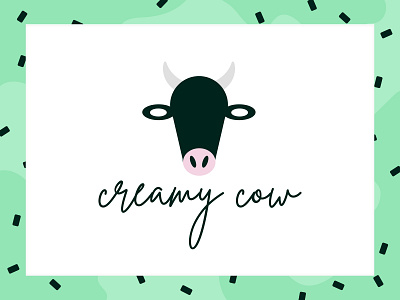 Creamy Cow Logo animal art animal illustration animal logo branding branding and identity branding concept branding design cow cow logo ice cream ice cream logo illustration logo logo design logodesign packaging vector