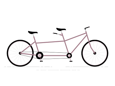 Tandem Bicycle Illustration