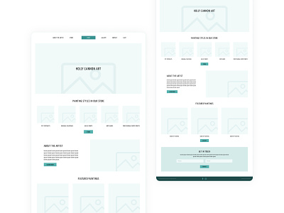 Artist Website Wireframe branding daily ui design home page home page wireframe illustration modern user experience user interface ux wireframe web website website wireframe wireframe