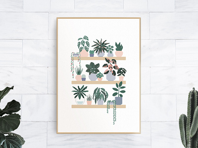 Illustrated Houseplant Poster