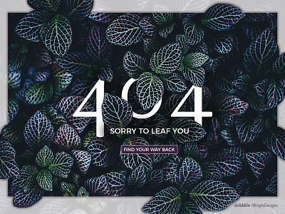 Sorry to Leaf You 404 Page