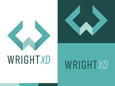 Wright Experience Design brand identity brand logo branding code logo design experience design logo logo design logo design branding modern personal brand personal branding personal logo personal logo design personal marketing simple teal user experience designer user experience logo vector