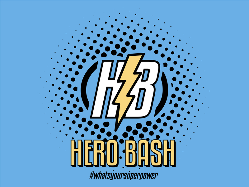 Hero Bash Event Emblem comic comic art comic illustration design emblem design emblem logo event branding graphic design hero illustrated loo illustration illustration art logo logo design shirt superhero superpower tee design tee shirt tee shirt design