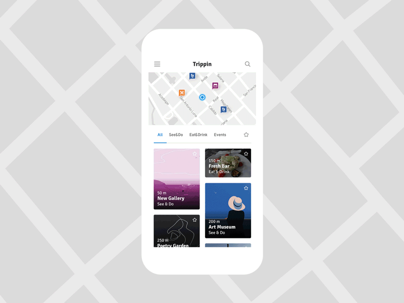 Travel App interaction design ui ux browse map prototype travel app