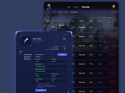 SuGa Gaming Marketplace UI marketplace nft ui webdesign