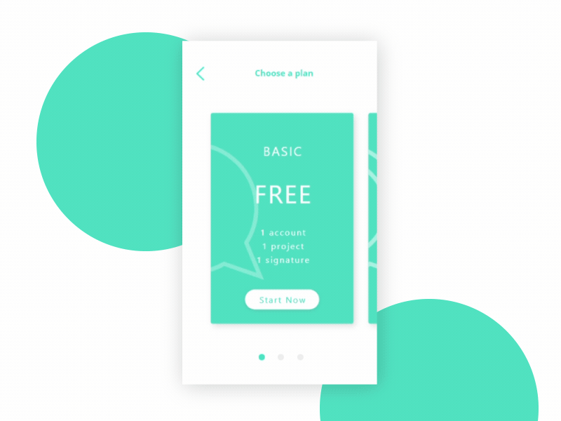 Quoter Pricing Page - Concept App for creating quotes