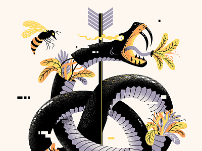 Snake print illustration print snake