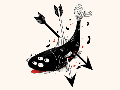 Darkwood fish print