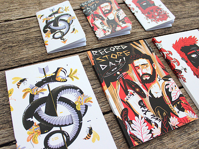 Tenbei notebooks illustration notebook print snake