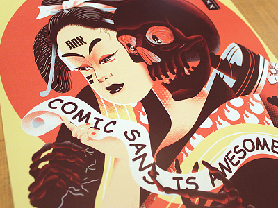 Comic Sans is Awesome print design illustration japan print skull