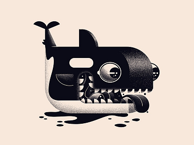 Fortune Orca animal black character design icon illustration killer logo orca whale