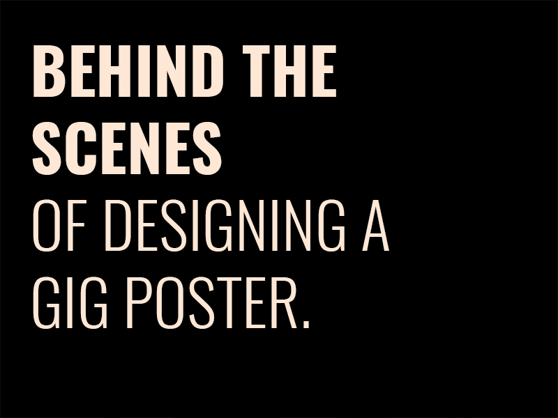 Behind the scenes of designing a Gig Poster blog design gig guitar illustration music post poster tutorial