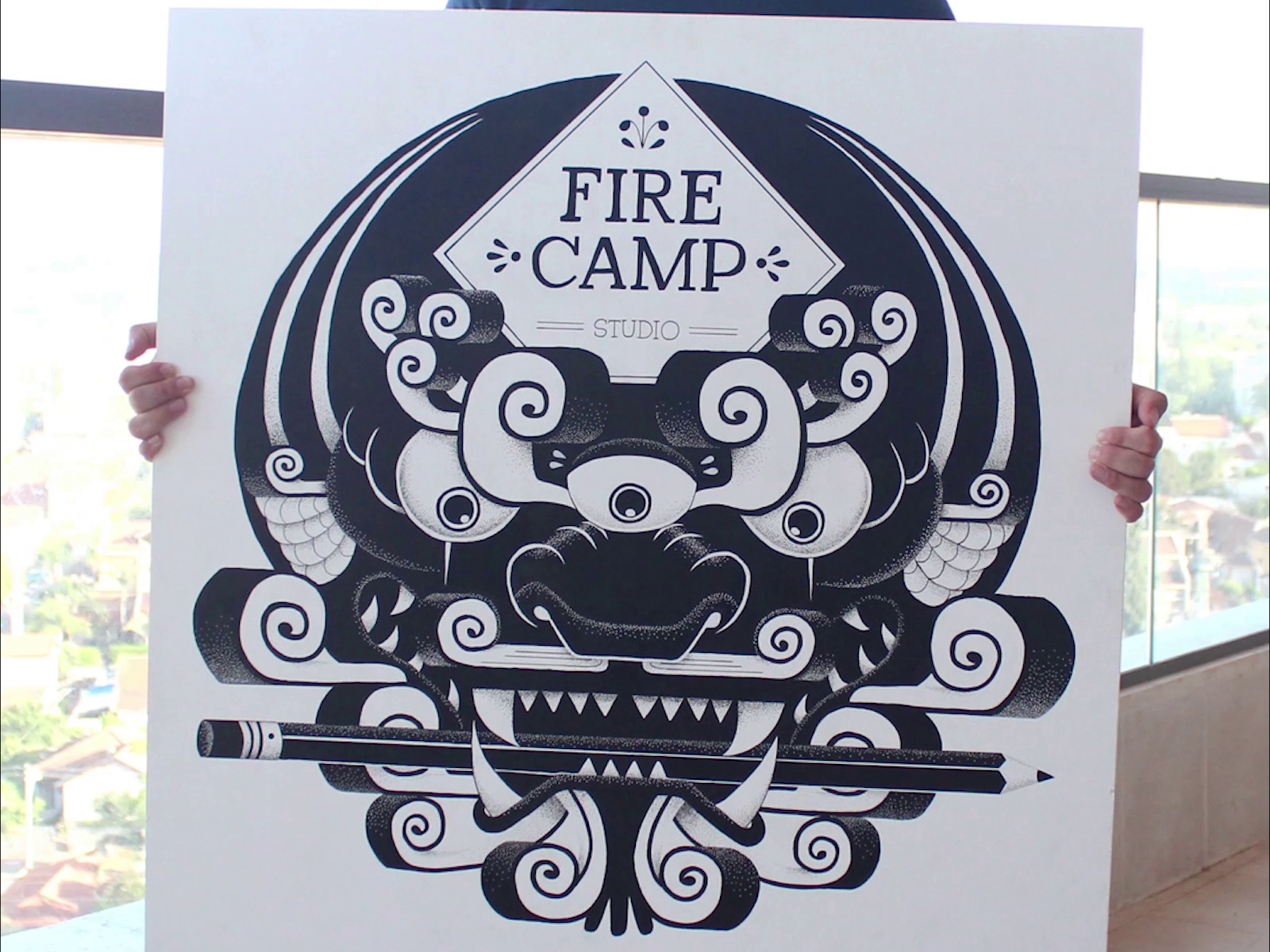 FireCamp Painting Process art artist artwork draw drawing illustration painting pen posca