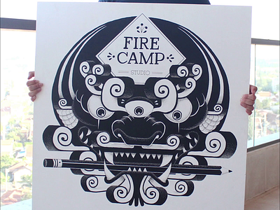 FireCamp Painting Process art artist artwork draw drawing illustration painting pen posca