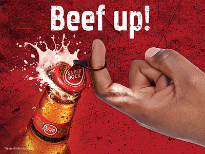 Super Bock South Africa // Beef Up! beer design foam muscles posts social media south africa super bock taste