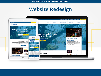 Website Redesign - Pensacola Christian College adobe xd landing page redesign ui ux web design website