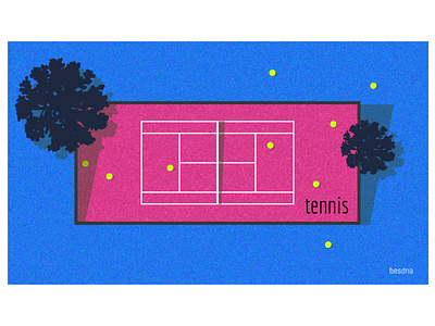 mood - childhood. (tennis court) balls childhood illustration sport tennis tennis court