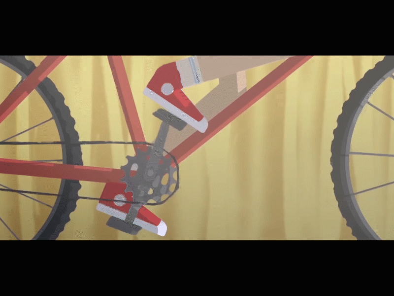 Bike 2d after effects animation bike red keds