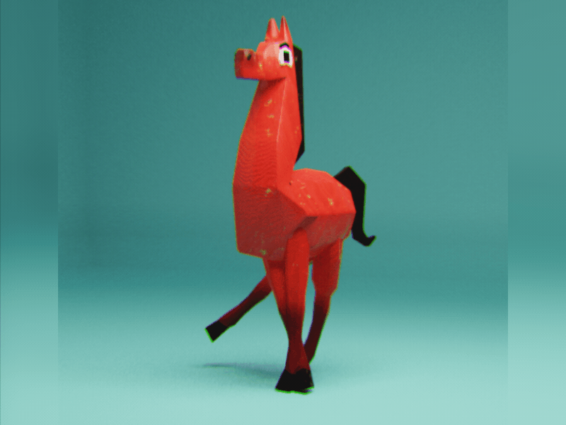 Hooorse 3d animal animation blender cartoon character horse stopmotion