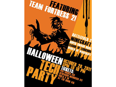 Tech Party Flyer full page advertisement poster tech party flyer