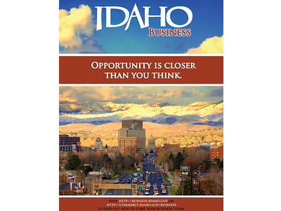 Idaho Business Advertisement full page advertisement idaho business magazine advertisement