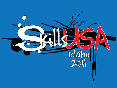 SkillsUSA T-Shirt Design 2011 branding brush art design font work logo logo design simple skillsusa tshirt design typography vector