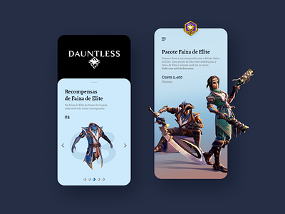 Dauntless Mobile 2019 app app games dauntless design game game design interface mobile ui