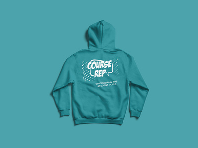 Course Rep Hoodie brand hoodie illustration logo popart repeat screenprint university vector