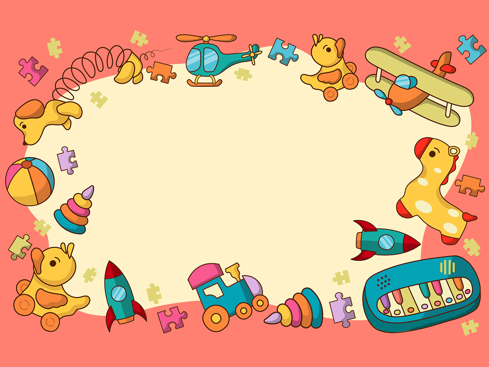 Cute Kids Toys Background Illustration by Aksamata on Dribbble