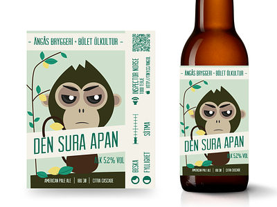 Beer Label - The Grumpy Monkey ale apa beer beer label citra grumpy lemon monkey