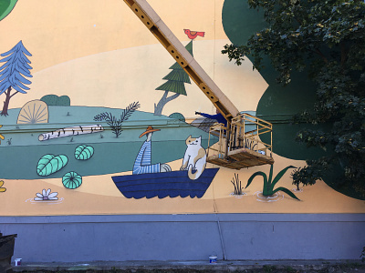 Part of the wall in Gatchina, Russia characters graffiti illustration montanablack mural street art streetart
