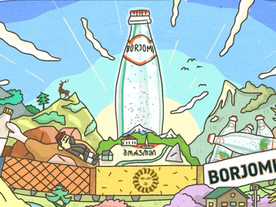 Mural for Borjomi water