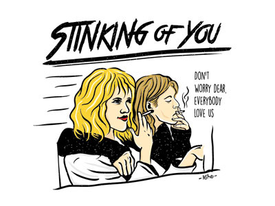 Stinking Of You - Courtney&Cobain- illustration illustrator