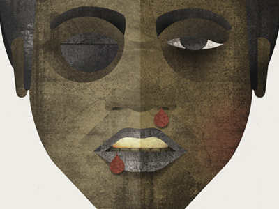 Muhammad Ali Poster athlete blood boxer distressed illustration illustration art painful portrait texture textured