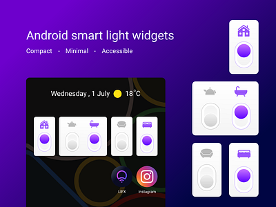 Android smart light widgets