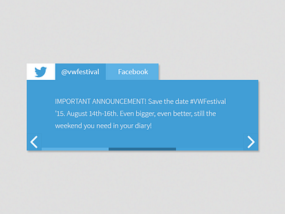 Twitter (social) widget. blue facebook minimal social twitter ui widget