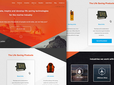 Marine Rescue homepage WIP design homepage orange ui ux web design website