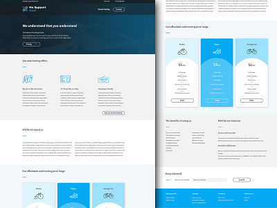 No support host. blue design host hosting light support ui web web design