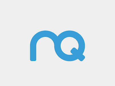 M + Q blue brand identity logo m minimal modern mq q