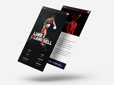 Luke Campbell mobile. boxer layout responsive sport type