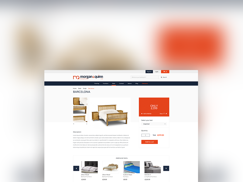 Buy a bed ecommerce best practice ui erb buy store shop furniture